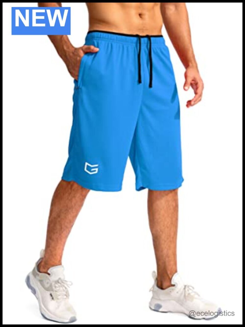 Men's Athletic Shorts with Zipper Pockets 11" Quick Dry Lightweight